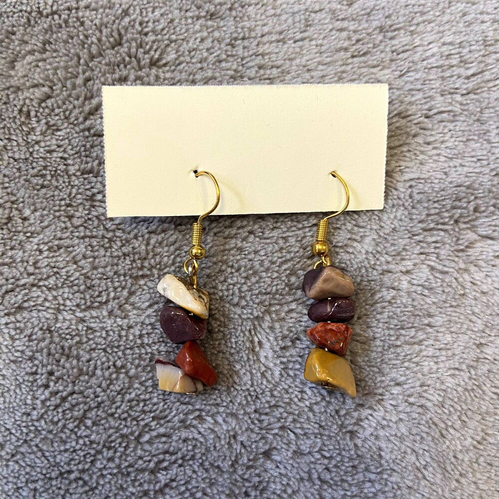 Handmade Crystal Chip Dangle Earrings